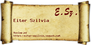 Eiter Szilvia névjegykártya