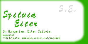 szilvia eiter business card